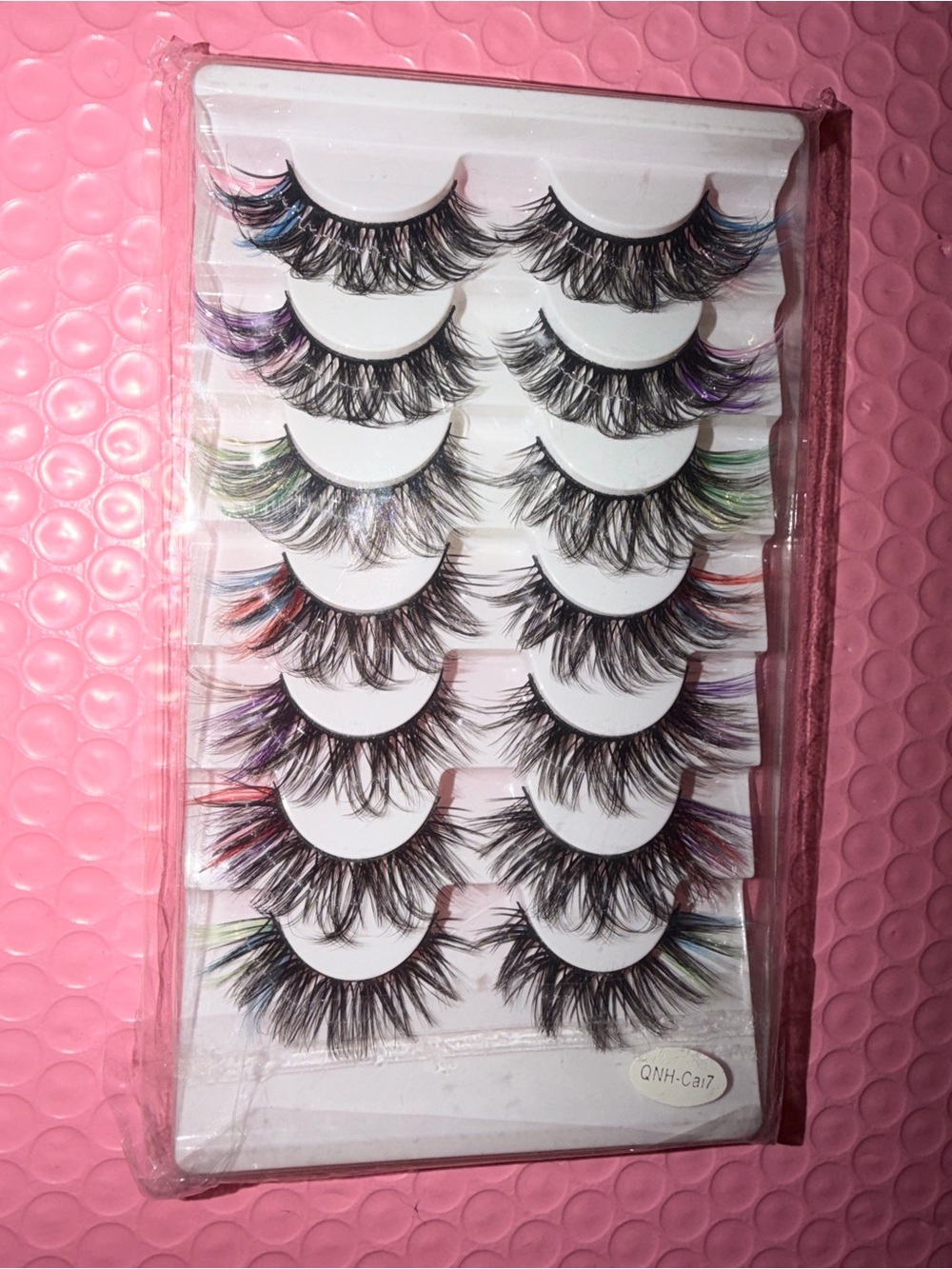 False Eyelashes - Black with Multicolor Accents - Volume Lash Set